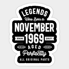 Vintage November Shirt 1969 Birthday Gift 50 Years 50 Years Old Birthday Aufkleber Teepublic De Harder still might be trying to think up those 50th birthday gifts for women, keeping in that's great! teepublic