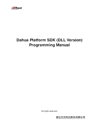 Computer, phone, multimedia >> consoles, video games. Dahua Platform Sdk Dll Version Programming Manual Pdf Library Computing Streaming Media
