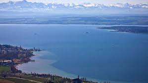 Bodensee from the nearby mountain. Regionen Und Stadte Am Bodensee Im Uberblick