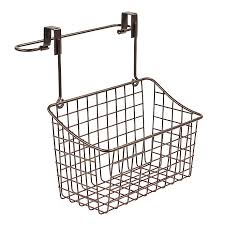 Mdesign over the door towel rack, bronze. Spectrum Steel Grid Medium Over The Door Towel Bar Basket Bed Bath Beyond