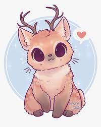 If you can draw a few basic shapes and a couple of curved lines, then you should be able to illustrate all these cute animals. Cute Animals Deer Chirstmas Freetoedit Cute Animal Drawings Deer Hd Png Download Kindpng