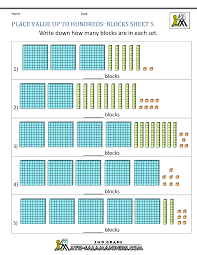 place value blocks with 3 digit number