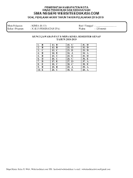 Buku kimia jilid 1 kelas 10 smk buku sekolah elektronik. Kunci Pat Kimia Kelas X 2018 2019