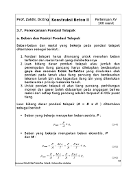 Check spelling or type a new query. Perencanaan Pondasi Telapak Foot Plat