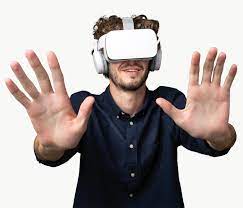 Download Premium Png Of Young Man Using A Vr Headset Transparent Png Vr Headset Virtual Reality Goggles Vr Goggles