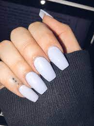 Periwinkle Coffin Acrylic Nails Plain Acrylic Nails Acrylic Nails Coffin Pretty Acrylic Nails