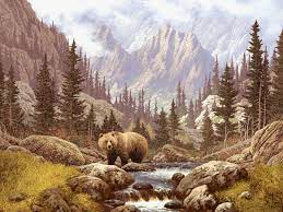 The Bear Grizzly Bear Bear Paintings Animal Wall Art
