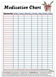 Medication Chart Printable Drug Medication Chart