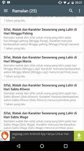 Primbon biasanya membicarakan tentang watak manusia dan hewan berdasarkan ciri fisik, perhitungan. Primbon Jawa Lengkap Fur Android Apk Herunterladen