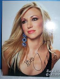 DEBBIE GIBSON Autographed High Heels & Color Photo