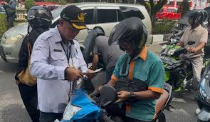 Dalam Rangka Optimalkan PAD, Bapenda Palangka Raya Gelar Razia Pajak Kendaraan