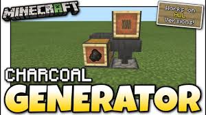 Charcoal can be used to quickly to craft torches. Minecraft Infinite Charcoal Generator Redstone Tutorial Works On All Versions Youtube