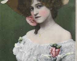 RPPC British Actress Miss Ellaline Terriss, Theatre Star, Famed Beauty,  Rotary Photographic, Floral Oval