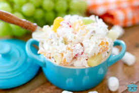 This fun fruit plate is great for thanksgiving. Ambrosia Fruit Salad Video The Country Cook