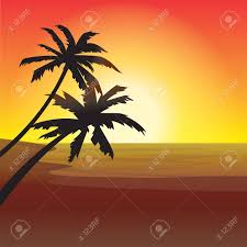 Palm tree pictures & images. Two Palm Trees Silhouette On Sunset Beach Royalty Free Cliparts Vectors And Stock Illustration Image 85256823