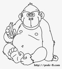 Add to favorites gorilla silhouette sticker macraedesigns12 5 out of 5 stars (11. Transparent Cute Gorilla Clipart Coloring Book Wild Animals Hd Png Download Transparent Png Image Pngitem