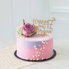 Send someone a cute and pretty floral birthday cake of flowers today. Fresh Flowers Birthday Soft Cake Purple Bloomwood Florist Indonesia