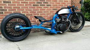 Honda Bar Hopper Bobber W Harley Wheels Chopper Street Bike Harley Wheels Custom Built Motorcycles Bobber