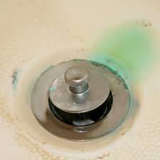 Rub with lemon halves dipped in salt. Blue Green Staining On Fixtures Get Water Tested