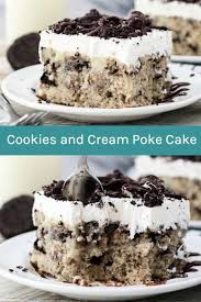 This Oreo Poke Cake Is Easy To Make Absolutely Delicious Recipe Oreo Cake Recipes Oreo Recipes Cookies N Cream Cookies