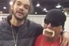 Joakim Noah looks like a little kid meeting Hulk Hogan