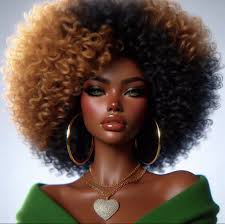 Creating glam images with afro babes in Microsoft Designer