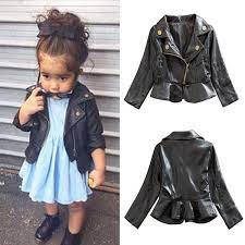 Baby Girl Leather Jackets Kids Girl Black Pu Outwears Coats Wish