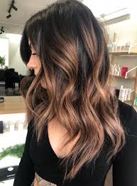 Chunky Shiny Bronde Highlights For Dark Hair Balyagehair Dark Hair With Highlights Brown Hair Balayage Hair Styles