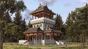 Buddhism has been practiced where you stand the same way. Chinese Temple Ronen Bekerman 3d Architectural Visualization Rendering Blog