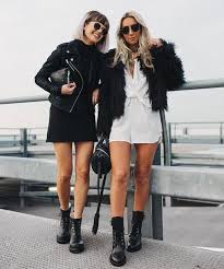 Black Ankle Boots Outfit Tumblr Jacket 31 At Ebay Com Au Wheretoget Biker Boots Outfit Black Leather Dresses Black Fur Jacket