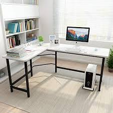 Coleshome L Shaped Desk Corner Computer Desk Pc Laptop Study Table White L Shaped Corner Desk Office Workstations Corner Computer Desk