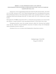 Pertama kali di inhil pemilihan ketua rt kampung jawa ikuti. Contoh Surat Berita Acara Pemilihan Ketua Rt Secara Aklamasi Berbagai Contoh