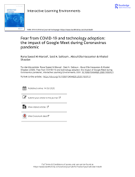 Eve was newly divorced and living with her. Pdf Fear From Covid 19 And Technology Adoption The Impact Of Google Meet During Coronavirus Pandemic