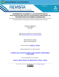 PDF) Rendimiento académico y autopercepción de inteligencias múltiples e  inteligencia emocional en universitarios de primera generación