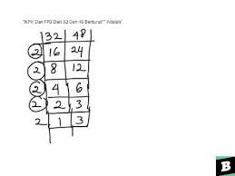 18 = 2 x 3 x 3 = 2 x 3². Kpk Dan Fpb Dari 32 Dan 48 Berturut Adalah Youtube