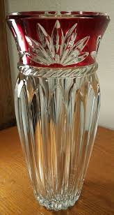 Rare Cristal D Arques Corinth Red Top Large Crystal Vase Crystal Vase Large Crystals Vase