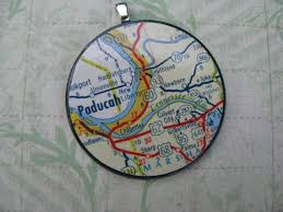 Paducah Ky 1960s Map Pendant 9 Paducah Kentucky My