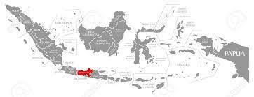 Browse belitung (indonesia) google maps gazetteer. Central Java Red Highlighted In Map Of Indonesia Stock Photo Picture And Royalty Free Image Image 133973788