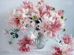 2011年3月份大理花花飾桌布 making fabric flowers dyed flowers silk flowers