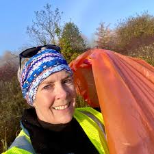 Greater Jamestown AM Rotary Club members Scott Sawyer, Steve Columbare, Bob  Goold (not pictured) and Lisa Schmidtfrerick cleaning up out