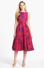 Adrianna Papell Jacquard Tea Length Fit Flare Dress Nordstrom Tea Length Dresses Fit N Flare Dress Nordstrom Dresses