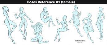 Or use multiple views—like kjetil hansen did in this artwork—and reference them again and again; Poses Reference 1 Female By Anastasia Berry Pose Reference Art Reference Poses Anime Poses Reference