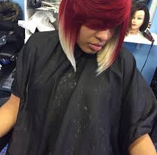 Black Red And Blonde Bob Hairstyles Bob Red Blonde Featheredbangs Weave Bob Hairstyles Hair Styles Weave Hairstyles