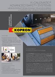 At kopron logo one will find thousands of various logo examples that are related and can be used in all spheres, from business to different types of entertainment. K Calematic Advanced Loading Dock Safety Systems By Kopron Spa Issuu