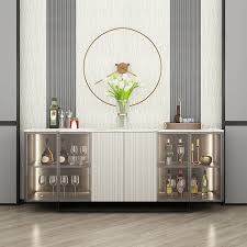 Luxe Marble-Top Buffet Table