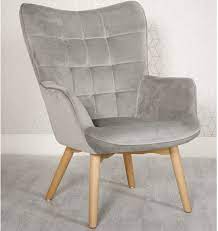 If you want a warmer space, look. Dean Silver Grey Velvet Accent Lounge Chair Grey Velvet Arm Chair