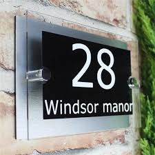 Plaque de porte pour maison. Plaque D Immatriculation De Maison Personnalisee Numero De Porte En Acrylique Pour Maison Moderne 81155f5 Cdiscount Maison