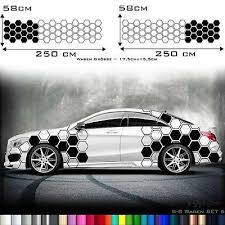 Auto Seitenaufkleber Hexa Rauten Waben Set Xl 102 Teilig 2 Farbig Car Tattoo 8 Ebay Aufkleber Auto Aufkleber Autos