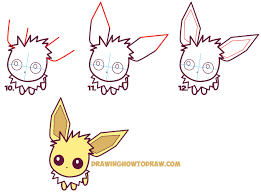 Its a pokemon onesie challenge!! How To Draw Cute Kawaii Chibi Jolteon From Pokemon Easy Step By Step Drawing Tutorial For Kids How To Draw Step By Step Drawing Tutorials Cute Drawings Drawing