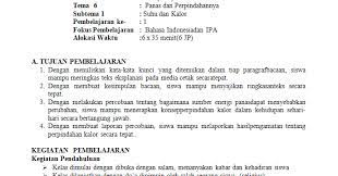 Demikian yang dapat kami bagikan, semoga bermanfaat. Rpp 1 Lembar Kelas 5 Sd Mi Tema 6 Panas Dan Perpindahannya Antapedia Com